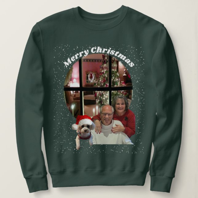 Merry Christmas Bennett's Green Sweatshirt (Design Front)