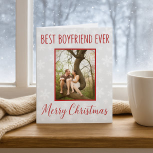 Merry Christmas Best Boyfriend Ever Holiday Card