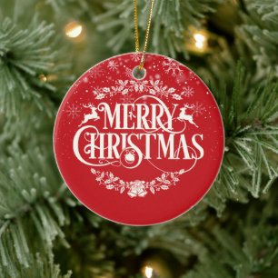 Merry Christmas Best Ever Brother Definition Ceramic Ornament