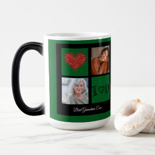 Merry Christmas Best Grandma Ever Photo collage Color Morph Mug