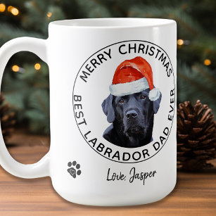Merry Christmas Best Labrador Dad Ever Black Lab Coffee Mug