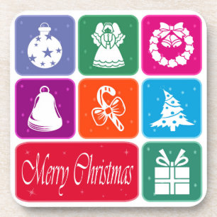 Merry Christmas Beverage Coaster
