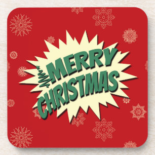 Merry Christmas Beverage Coaster