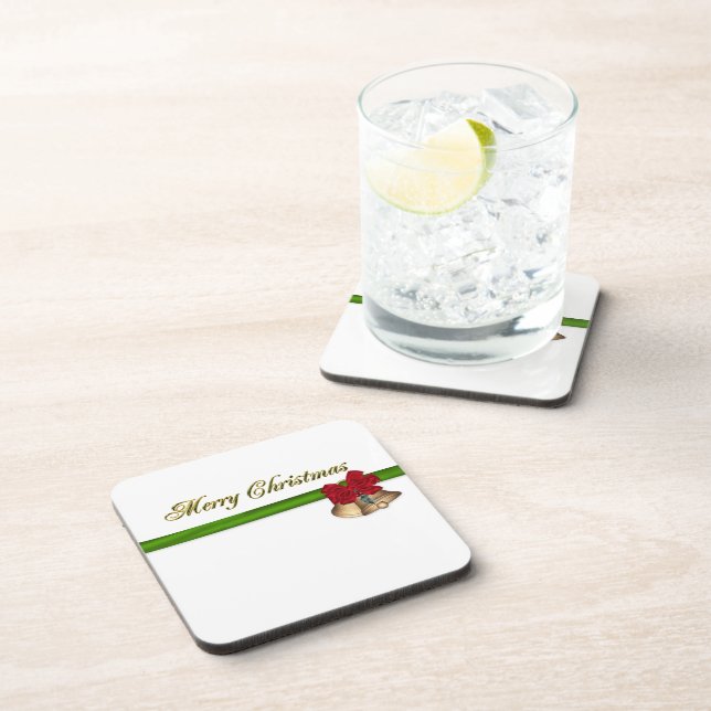 Merry Christmas Beverage Coaster (Right Side)