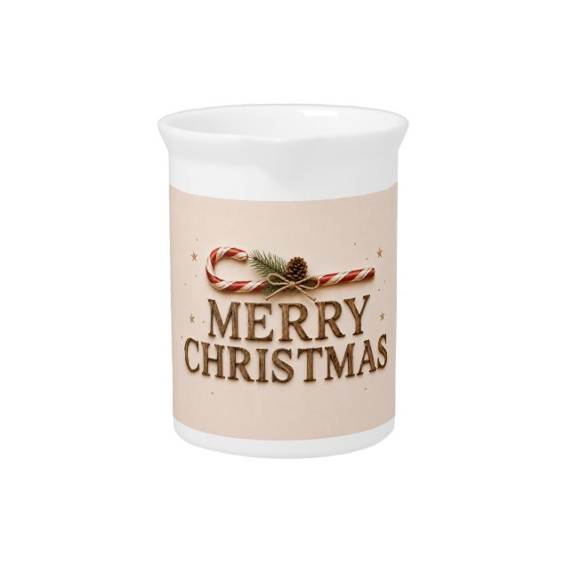 MERRY CHRISTMAS BEVERAGE PITCHER (Front)