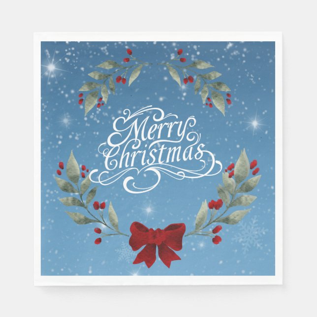 Merry Christmas Bible Verse Napkins (Front)