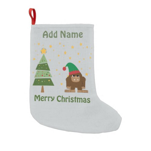 Merry Christmas Bigfoot Small Christmas Stocking