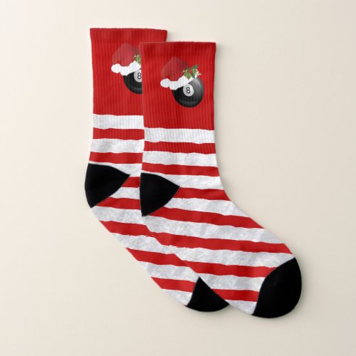 Merry Christmas Billiards Socks