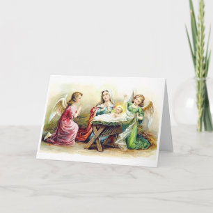 Merry Christmas Birth of Christ Greeting card