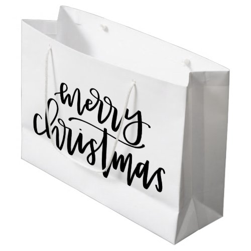 Merry Christmas _ Black and White Gift Bag