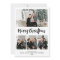 Merry Christmas | Black and White Multi Photo Grid
