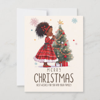Merry Christmas Black Girl Magic Melanin Xmas Fun Holiday Card