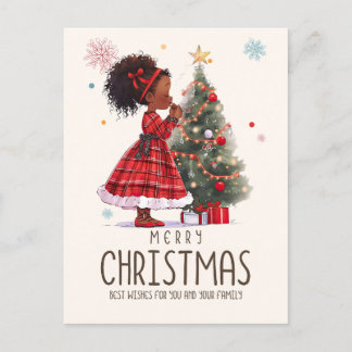 Merry Christmas Black Girl Magic Melanin Xmas Fun Holiday Postcard