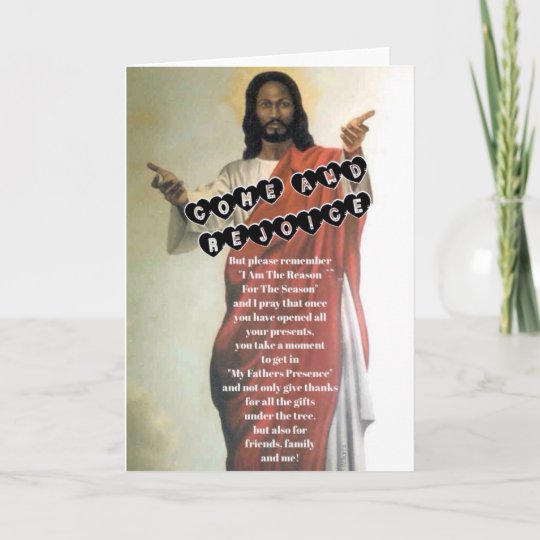 Merry Christmas Black Jesus Card | Zazzle.com