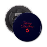 Merry Christmas Black Rock Blue Classical Unique Bottle Opener