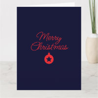 Merry Christmas Black Rock Blue Classical Unique