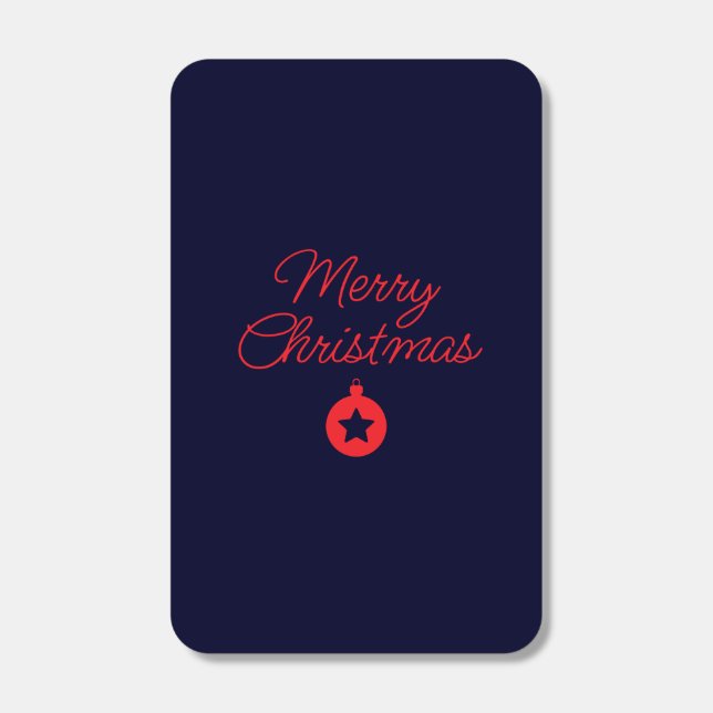 Merry Christmas Black Rock Blue Classical Unique Matchboxes (Front)