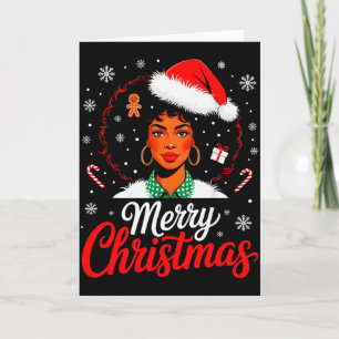 Merry Christmas Black Women African American Xmas Card