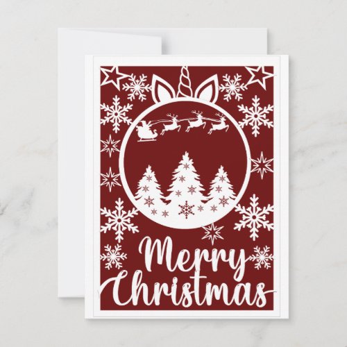 Merry Christmas Blank Greeting Card