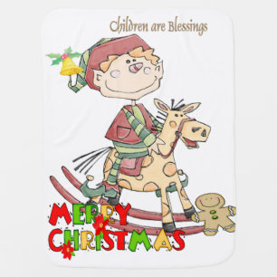 Merry Christmas Blankets Children are Blessing