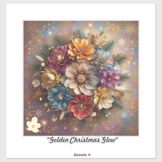 "Merry Christmas Blooms" Sticker (Sheet)