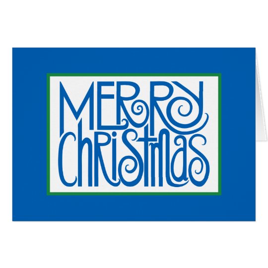 Merry Christmas Blue Card