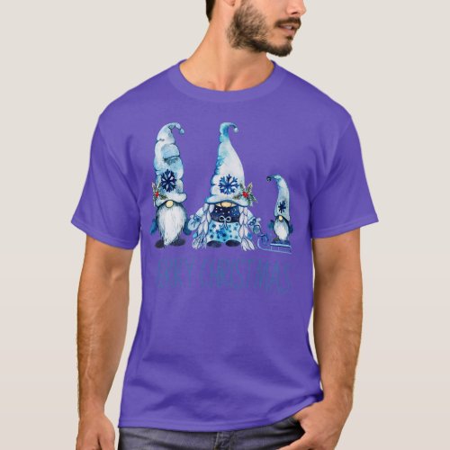 Merry Christmas Blue Gnomes T_Shirt