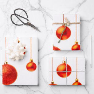 Merry Christmas blue star decoration with text Wrapping Paper Sheets