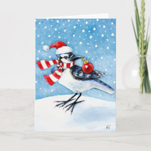 Merry Christmas Bluejay Holiday Card
