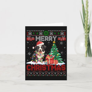 Merry Christmas Border Collie Dog Lovers Ugly Xmas Card