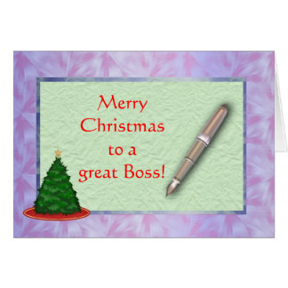 Merry Christmas Boss Cards - Greeting &amp; Photo Cards | Zazzle