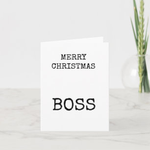 Merry Christmas Boss, Simple, Text Only, Card