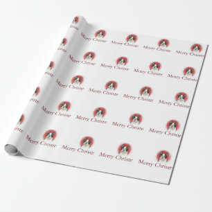 Merry Christmas Boston Terrier Dog Wrapping Paper