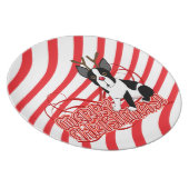 Merry Christmas Boston Terrier Reindeer Plate (Right Side)