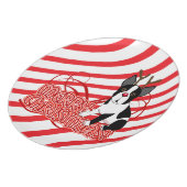 Merry Christmas Boston Terrier Reindeer Plate (Left Side)