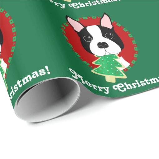 Boston Terrier Christmas Wrapping Paper 