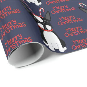 Merry Christmas! Boston Terrier Wrapping Paper