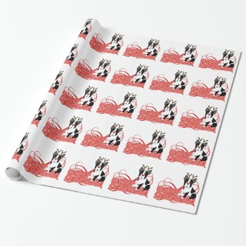 Merry Christmas! Boston Terrier Wrapping Paper by totallypainted at Zazzle