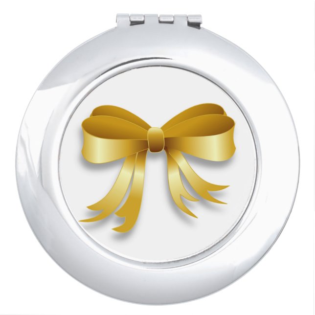 "MERRY CHRISTMAS" BOW COMPACT MIRROR (Front)