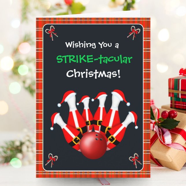 Merry Christmas Bowling  Card (Creator Uploaded)