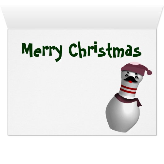 Merry Christmas Bowling Greetings (Inside Horizontal (Bottom))