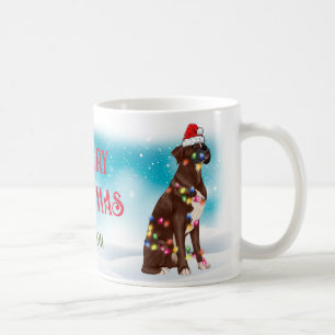 Merry Christmas Boxer Dog Lover Cute Coffee Mug