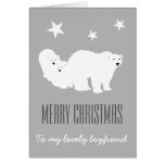 Merry Christmas Boyfriend Polar Bears Card