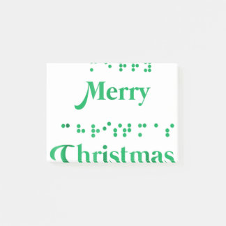 Merry christmas braille dots , xmas tops, holiday post-it notes