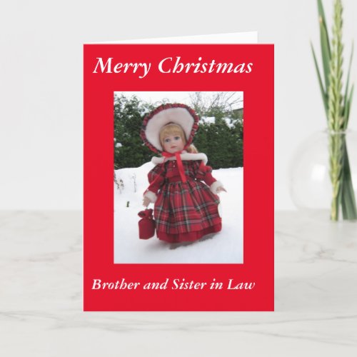 Merry Christmas brother and sister in law Holiday Card