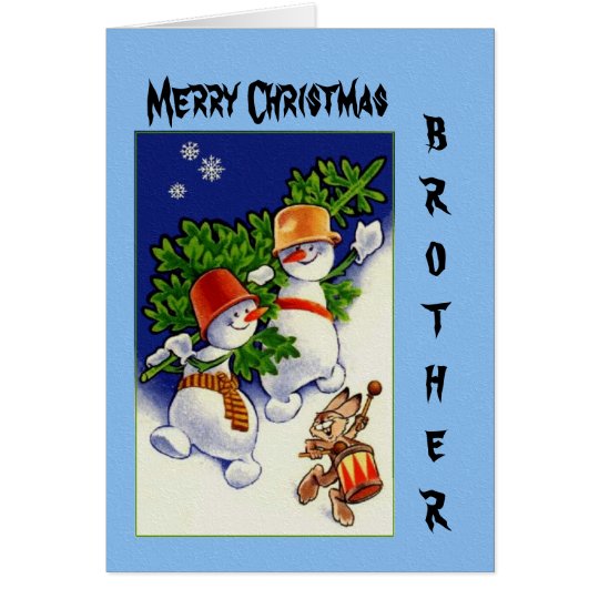 Merry Christmas Brother Card | Zazzle.com