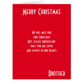 Merry Christmas brother Cards