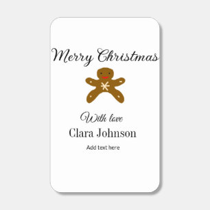 Merry Christmas brown cookies add name with love h Matchboxes