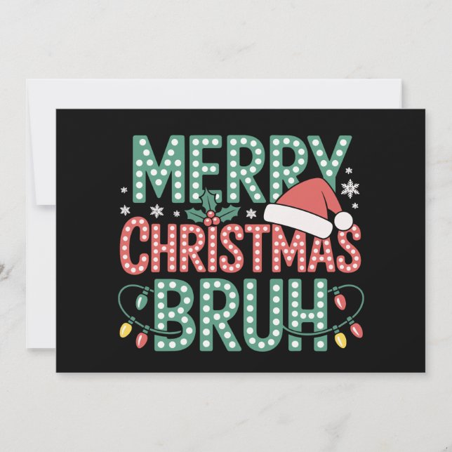 Merry Christmas Bruh Santa Xmas Holiday Family (Front)