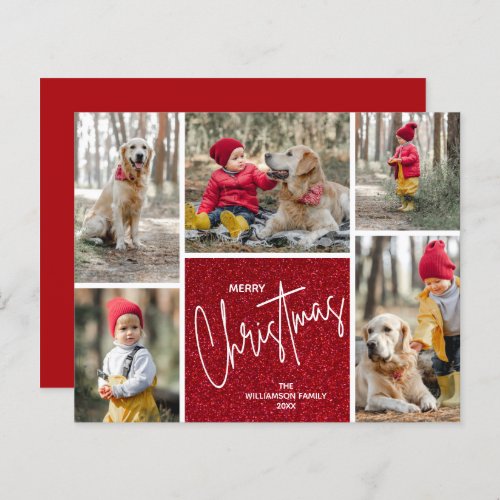 Merry Christmas Budget Red Holiday Cards